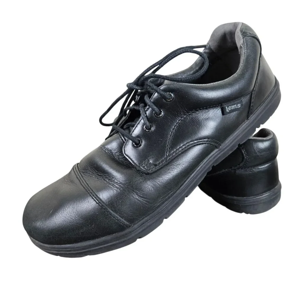 Lems Nine2Five Lace Up Oxfords Men's  Sz 43 US 10 Black Leather Comfort